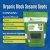 Organic Raw Black Sesame Seeds (Unhulled) - Great in Cooking