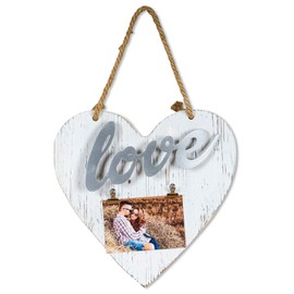 levandeo Picture Frame Lettering 10 x 15 Clips Heart Love Silver Vintage Shabby Chic Photo Frame