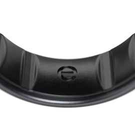 Enso Rings Elements Luxe Classic Silicone Ring - Comfortable and Flexible Design - 6.6mm Wide, 1.75mm Thick - Black Platinum - Size 9