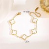 2Pcs Lucky four-leaf clover bracelet bracelet with double sides，Women’s Dainty