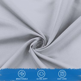 Nap Mat Sheet 24" x 48" x 4" Fitted Elastic Corners Preschool Day Care Rest Nap Mat Cover, Soft & Breathable Baby Sheets for Regalo My Cot Portable Toddler Bed and Joovy Travel Cot, Gray