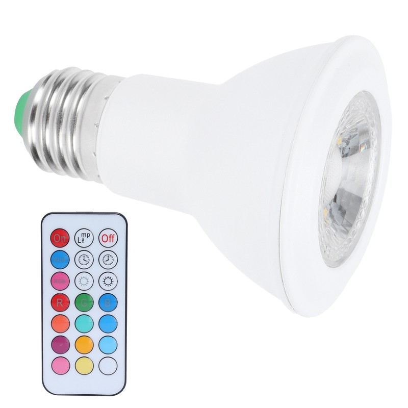 10W RGBW Spotlight with Timing Remote Control E27 Color Changing