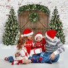 Mocsicka Christmas Wood House Photography Backdrop Xmas Tree Snow Wreath