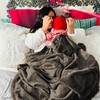 Bedsure GentleSoft Fleece Blankets Queen Size Brown - Bed Blanket