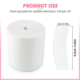 UPIQNG Eyelash Extension Pads Pre-Cut Foam Eyelash Tape U-shaped Eyelash Grafting Eye Patch Lash Tape Under Eye Pads Medical Beauty Tools 110pcs