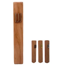 Wood Mezuzah Case with Scroll for Door Modern/Traditional Design, Easy Peel and Stick Mezuzah Cover, Home Blessing and Protection Houswarming Gift (Oak+ Wood, 5 Inches)