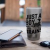 Just a Boy Who Loves Trains Funny Retro Steam Engine