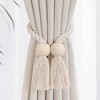 2 Pack Magnetic Tassels Curtain Tiebacks,Decorative Rope Holdbacks for Curtains