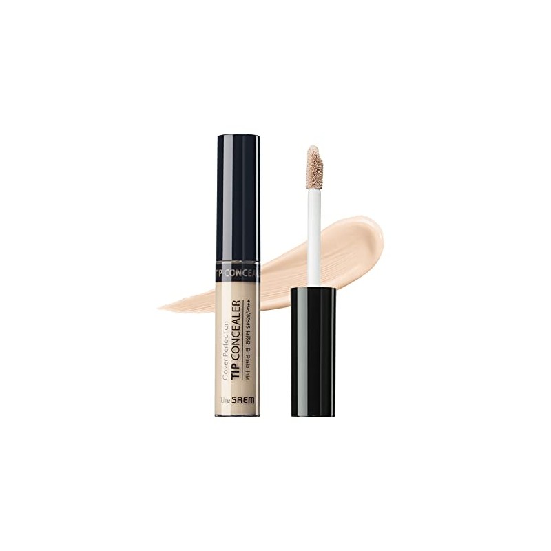 THE SAEM Concealer, Cover Perfection Tip Concealer, 01, Clear Beige,