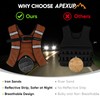 APEXUP APEXUP Weighted Vest with 5lbs/10lbs/15lbs/20lbs/25lbs/30lbs Weights and Reflective Stripe,