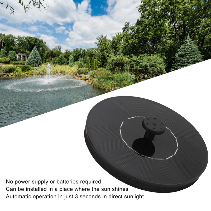Mini Solar Water Fountain Pool Garden Outdoor Bird Bath Solar