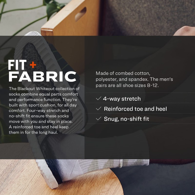 Pair of Thieves Men's Checkered Future Cushion Crew Sock, White,