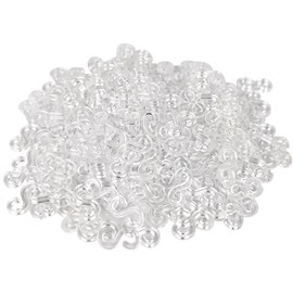 1000 Pcs S Clips Rubber Band Kit for DIY Handicraft Loom Bracelet (Transparent)
