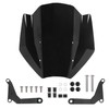 Motorcycle Windshield Deflector with Bracket Double Bubble Windscreen Fit for