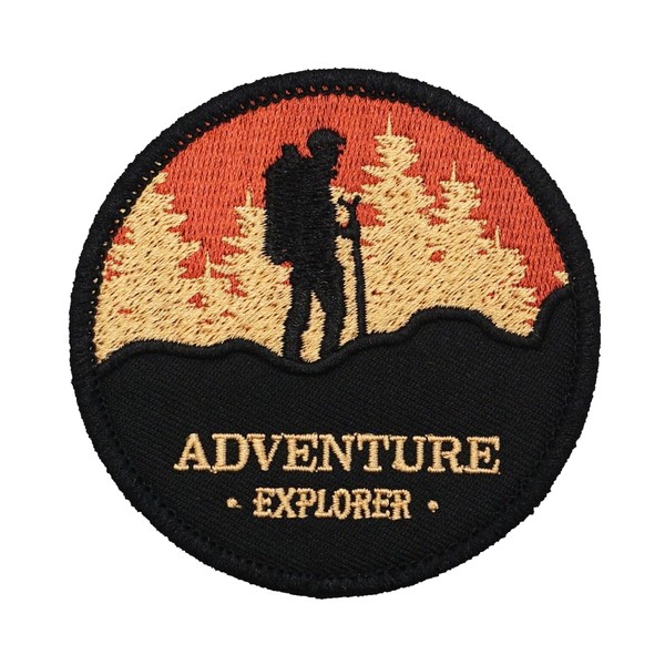2 Pcs Adventure Nature Embroidered Appliques Patch with Hook and