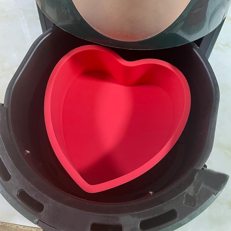 Heart Shaped Cake Pans, 3pcs 6 Inch Silicone Cake Pan