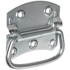 Monroe Steel Load Rated Pull Handle, Folding Style with Mounting Plates, Zinc Plated, 4-7/8" Mounting Hole Center to Center, Silver Color (Pack of 1)