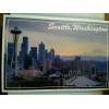 BEAUTIFUL PHOTO POST CARD SEATTLE SPACE NEEDLE & MT RAINIER