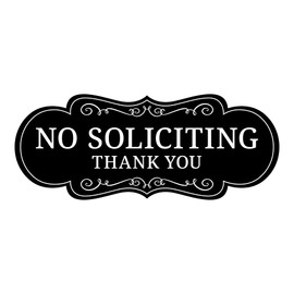 ExcelMark No Soliciting Sign for House or Business - 3.6" x 9"