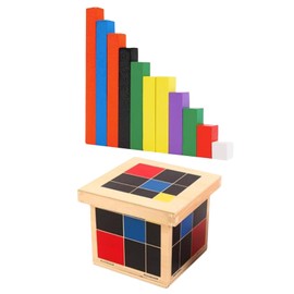 Baoblaze Wooden Cube Toy, Montessori Math Materials, Education Toys, Kid Math Learn Toys Interactive Toy for Boys Girls, Children, Trinomial Cube