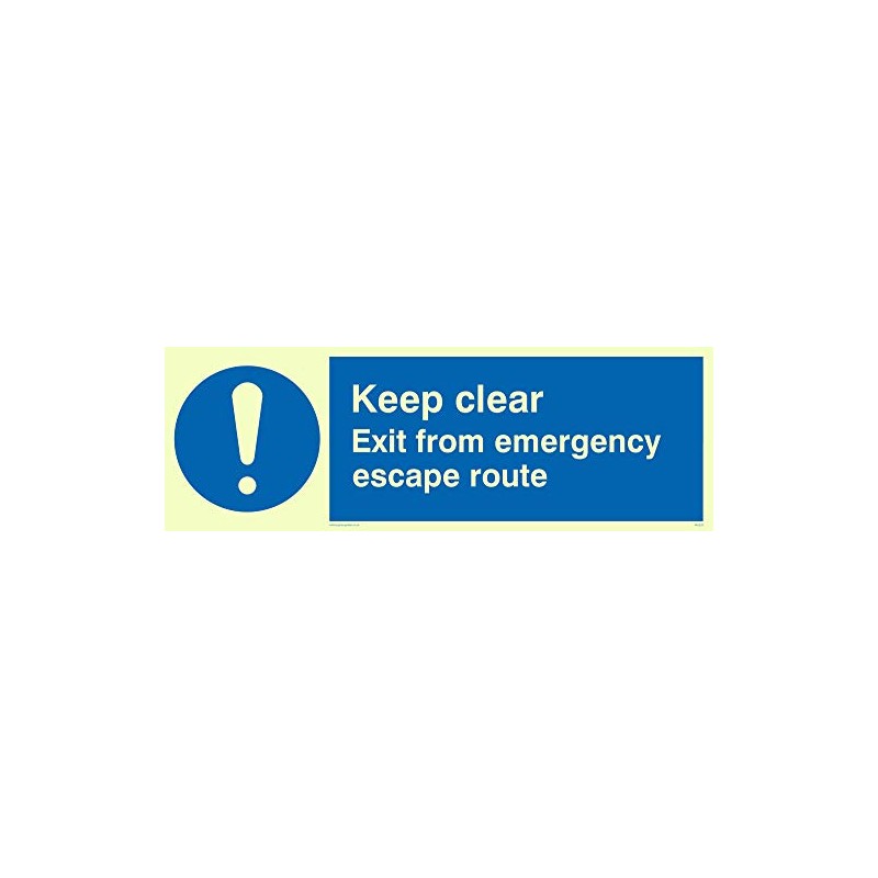 Viking Schilder ma233-l31-pv "Keep Clear Exit von Notausstieg Route" Sign,