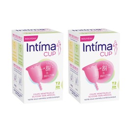 2x Intima Cup Menstruationstasse Größe Super T2 Riesiger Fluss 8 Stunden Schutz
