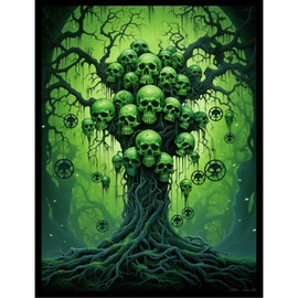 Realm Guard 100ct Matte TCG/MTG Card Art Sleeves (Green-Black Tree of The Dead)