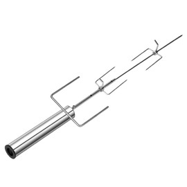 Awkpow Electric Motor Universal Grills Rotisserie Kit, Cordless Portable Rotisserie, Adjustable Length, Battery Powered, Roaster Stand for Pork, Chicken Cooking, Outdoor Party Campfire Barbecue