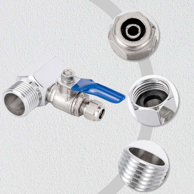 Pxyelec Ball Valve Shut Off Switch RO Feed Water Adapter
