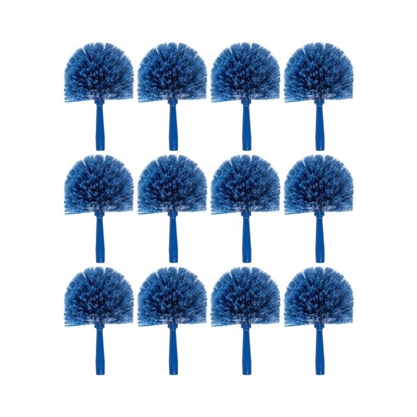 Carlisle FoodService Products Flo-Pac Plastic Round Duster With Soft Bristles, 9 Inches, Blue, (Pack of 12)