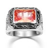 Yaresul Mens Morganite Ring Morganite Ring for Men 925 Sterling