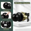 Lepushom 10 Pack Door Knobs Interior, Black Door Knobs Without