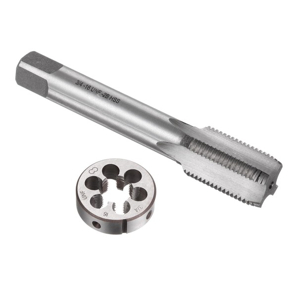 sourcing map 2pcs Tap and Die Set, 3/4-16 UNF Thread