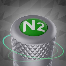 CKAuto 4 Pcs Aluminum Tire Valve Stem Caps with N2 Nitrogen Logo, Universal Stem Covers for Cars, SUVs, Bike and Bicycle, Trucks, Motorcycles | TPMS Safe | Corrosion Resistant | Dust Proof, Silver