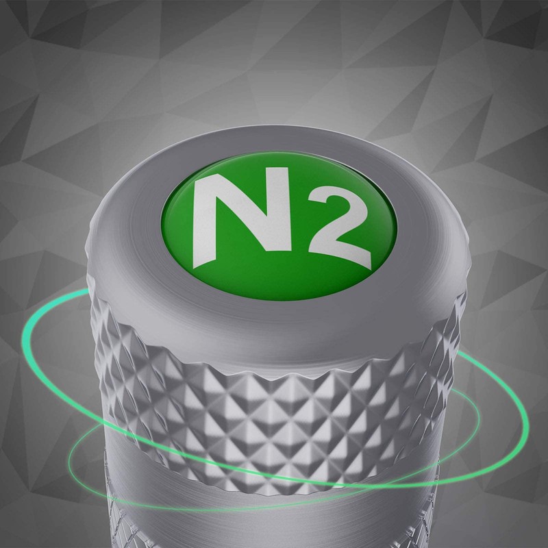 CKAuto 4 Pcs Aluminum Tire Valve Stem Caps with N2