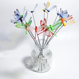 Namhcir 20Pcs Dragonfly Stakes, 9.8inch Dragonfly Garden Ornaments 3D Dragonfly Patio Decor Party Supplies for Indoor, Outdoor, Yard, Christmas Decor