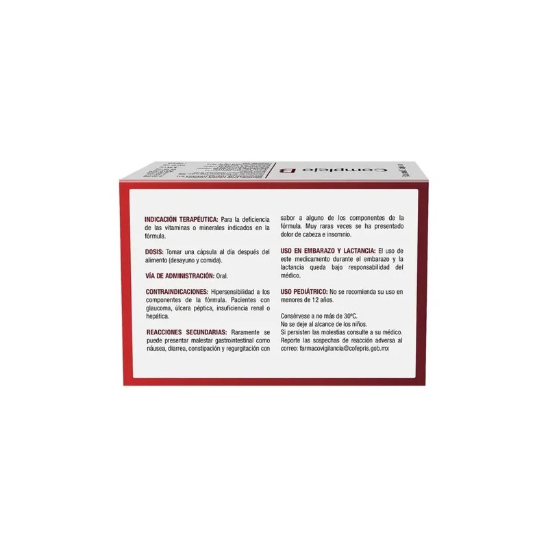 Tamilgentrin Complejo B Vitaminas Y Minerales 30 Cápsulas