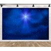 Corfoto Blue Starry Night Sky Backdrop Fabric - Star of