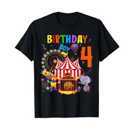 Children's 4th Birthday Boy Themes 4 Years Old Circus T-Shirt