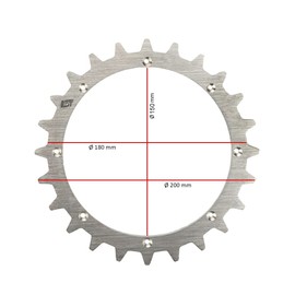 LST 2-Piece Robotic Lawnmower Diameter 180 mm Traction Improvement Spikes