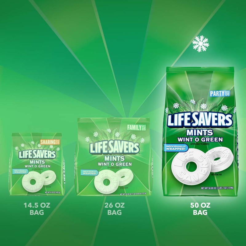 Life Savers Hard Candy, Wint-O-Green, 50 oz