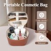 honitty Bolsa de Maquillaje de Viaje con Compartimentos y Asa