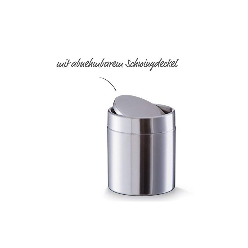 Zeller 18408 Table Waste Bin 201 Stainless Steel ø 11.5