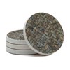 Thirstystone Stone Herringbone Pattern Natural Sandstone Coaster 4 Pack Eco-Friendly,