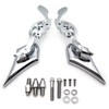 SMT-CHROME Billet Skull Blade Mirror Compatible With Harley Electra Heritage