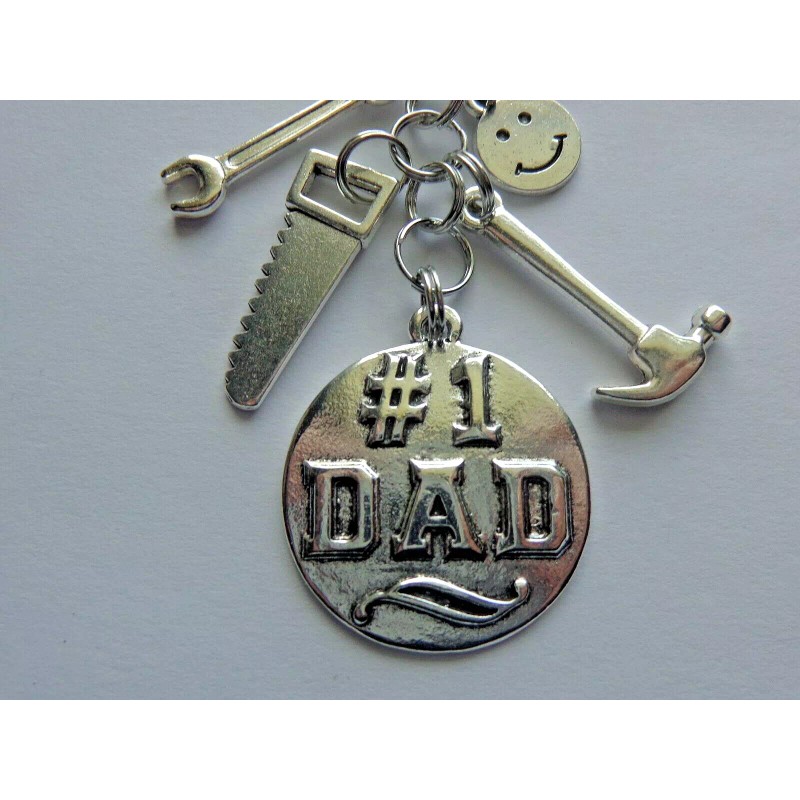 HANDMADE NUMBER 1 DAD TOOLS LOVE YOU KEY CHAIN PURSE