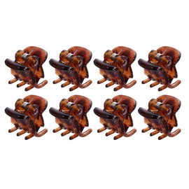Frcolor Hair Claw Mini Hair Clip Set, Tortoise Shell Clips, Girls, Hair Accessories, Hair Ornament, Hair Clip, Simple, Set of 60 (Coffee)