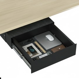 Drawer Under Desk Storage Office Slide Out Desk Organizer Box Hidden Desktop Organizer for Living Room & 0fficecolor: White, size: 31.3*28.9*8.5 CM