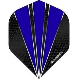 Mission Flare Dart-Flights, 100 Mikrometer, Standard (dunkelblau, 10 Sets (30))