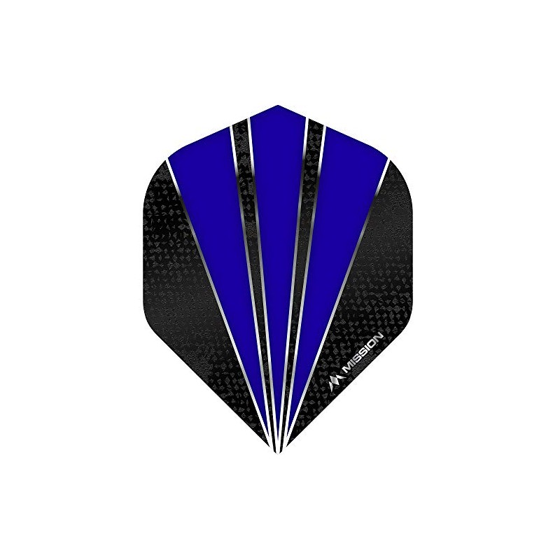 Mission Flare Dart-Flights, 100 Mikrometer, Standard (dunkelblau, 10 Sets (30))